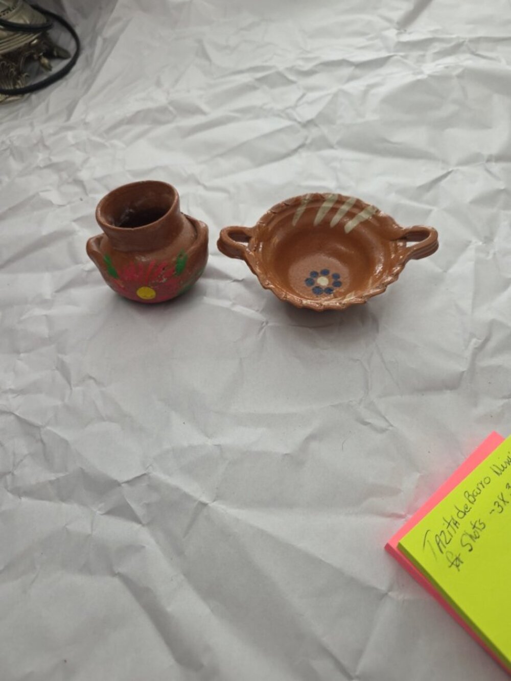 7 PCS. MIXICAN TERRA COTER CASSERROLES SALSA CLAY, MINI SHOT BARRO, MINI OLLITA - Picture 4 of 4